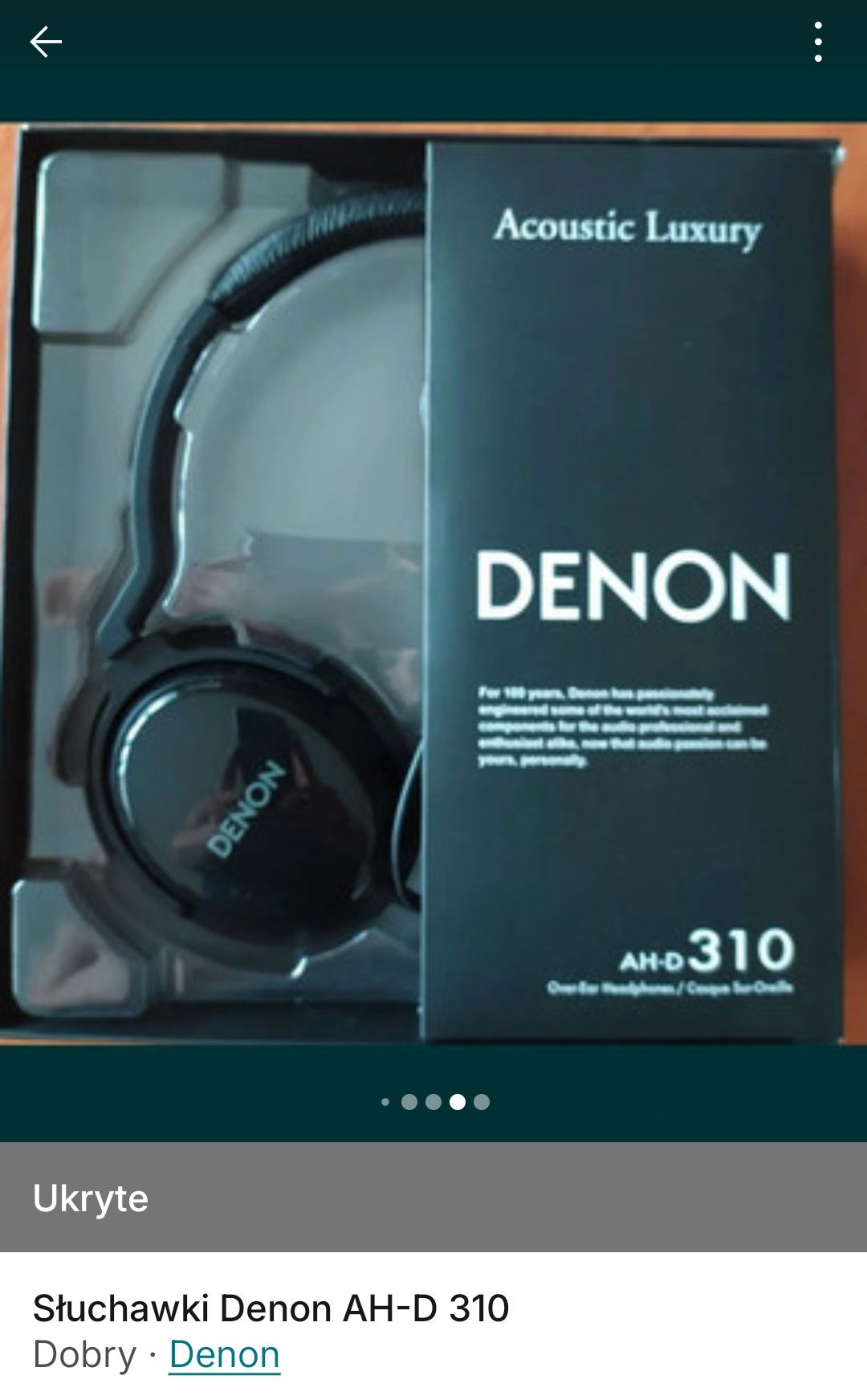 Słuchawki przewodowe Denon AH-D 310