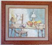 Quadro com pintura a óleo