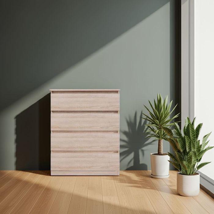 Комод високий, широкий в спальню, гардероб на 4 ящика 80х40х100см