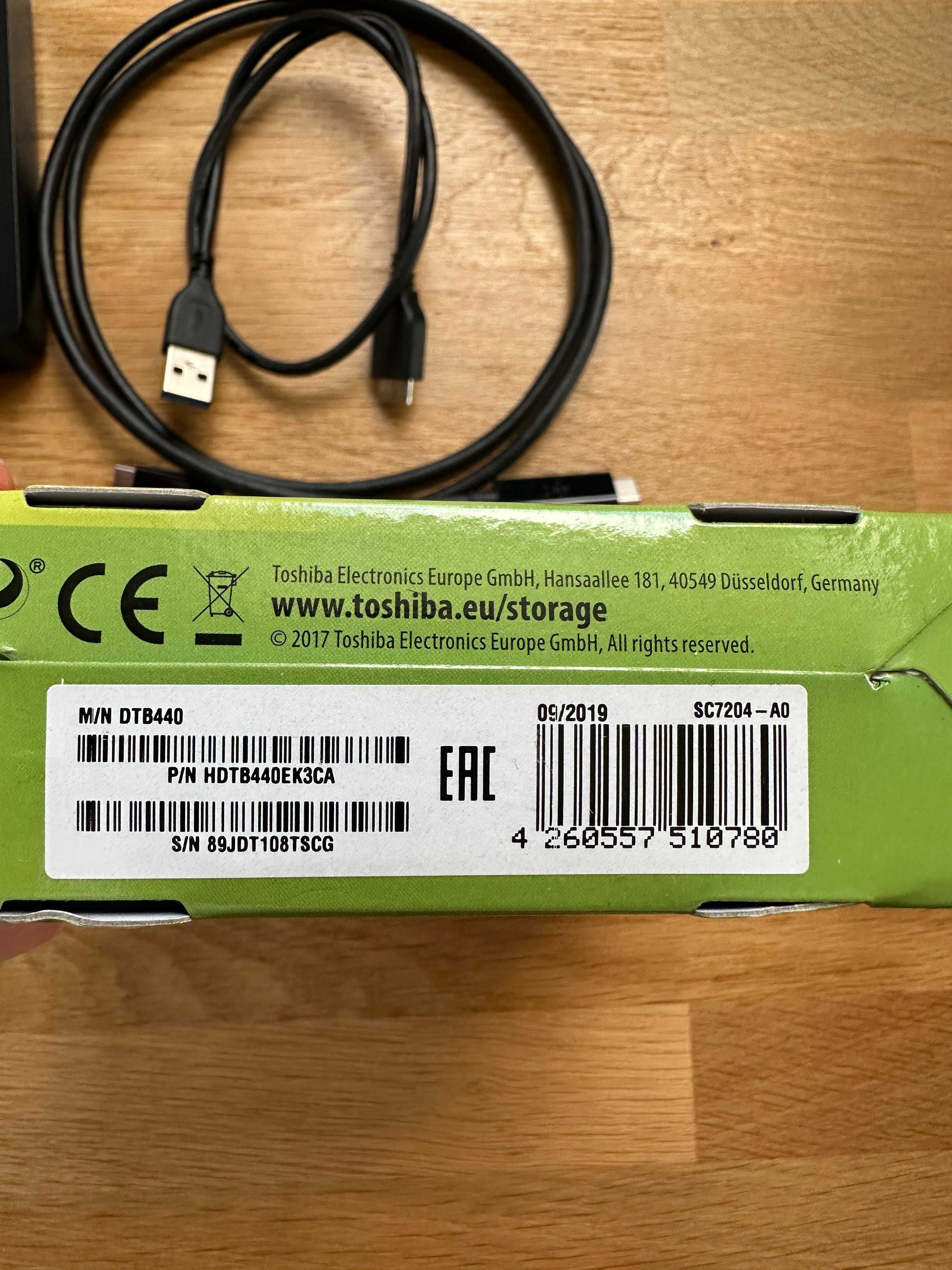 Toshiba Canvio Basic 4tb USB 3.0 USB-C MacBook jak nowy.