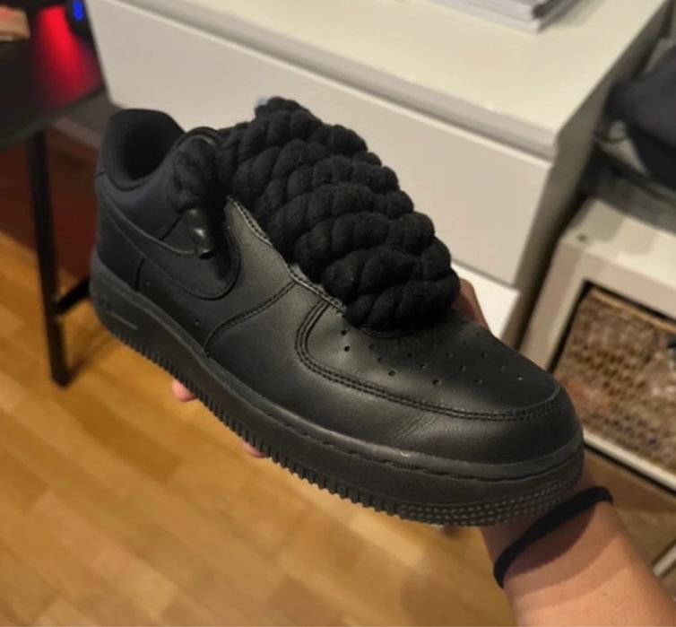 Air force rope laces pretas