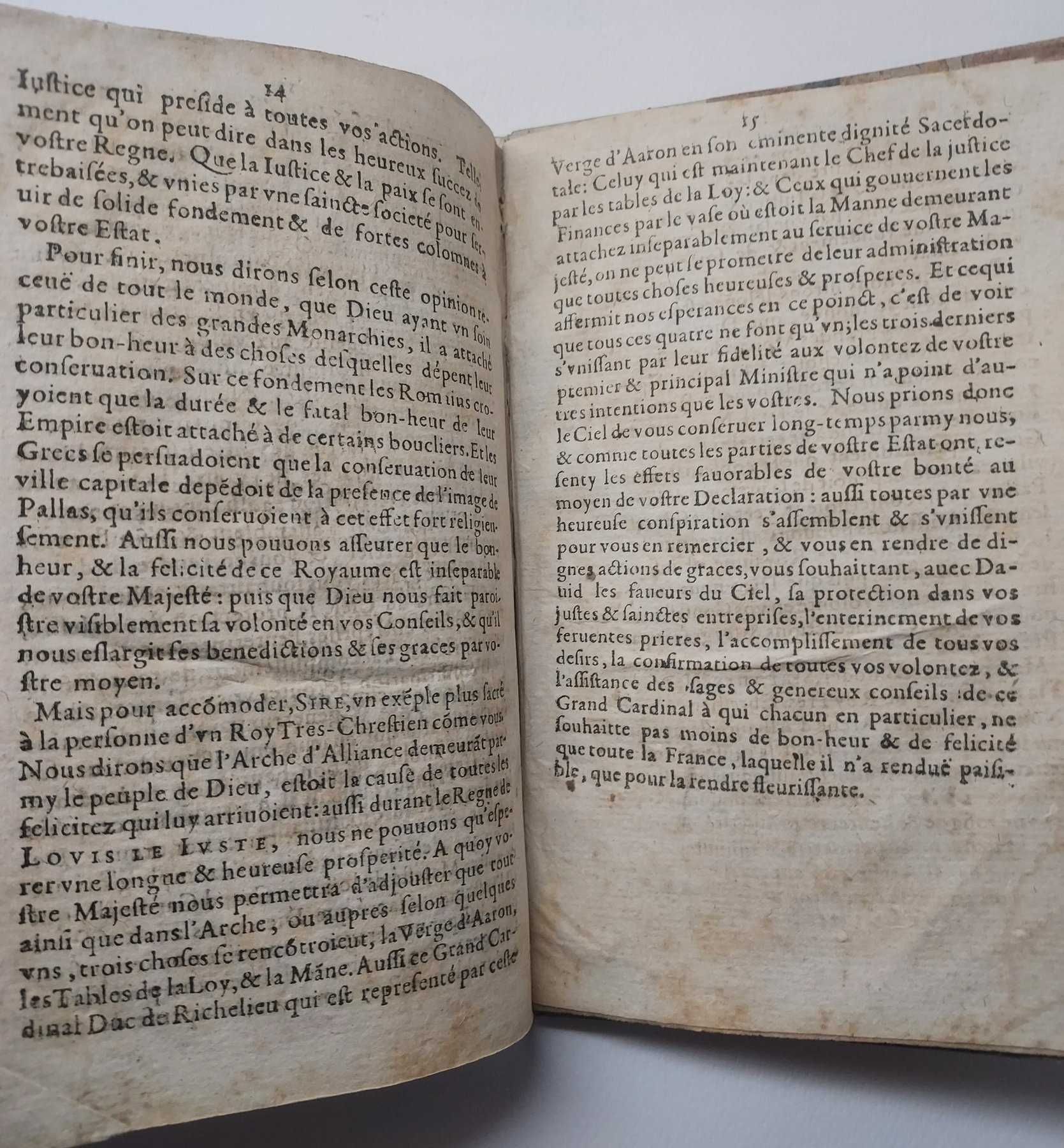 Livro com 2 textos do Duque de Orleães a Luís XIII e Irmão. 1632-34.