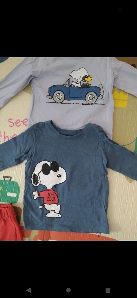 Koszulki Snoopy 2 szt Lupilu (tylko wyprane) rozmiar 74/80