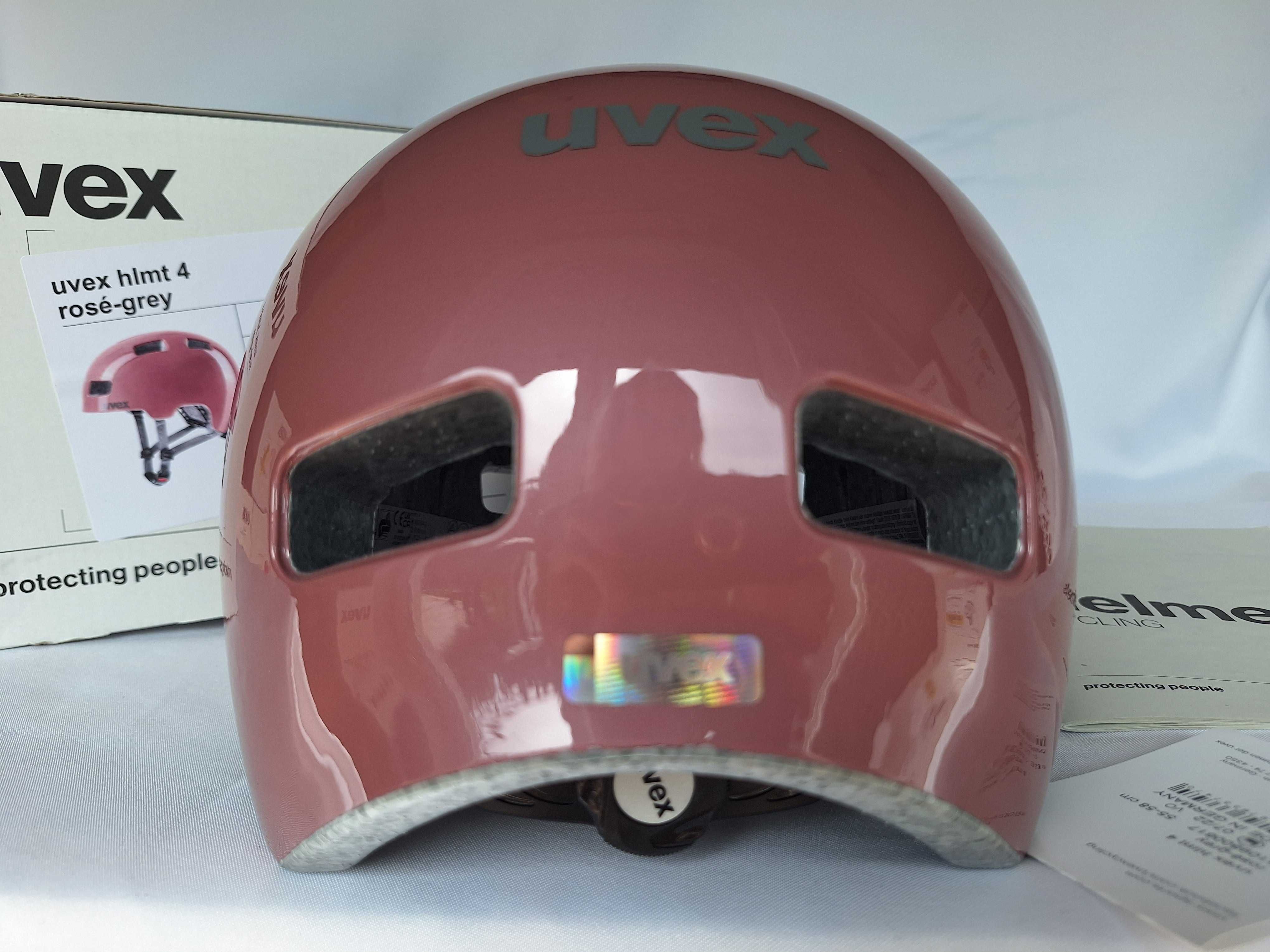 Kask rowerowy dziecięcy Uvex HLMT 4 Rose Grey M 55-58cm