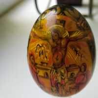 Старинное пасхальное яйцо ручная роспись