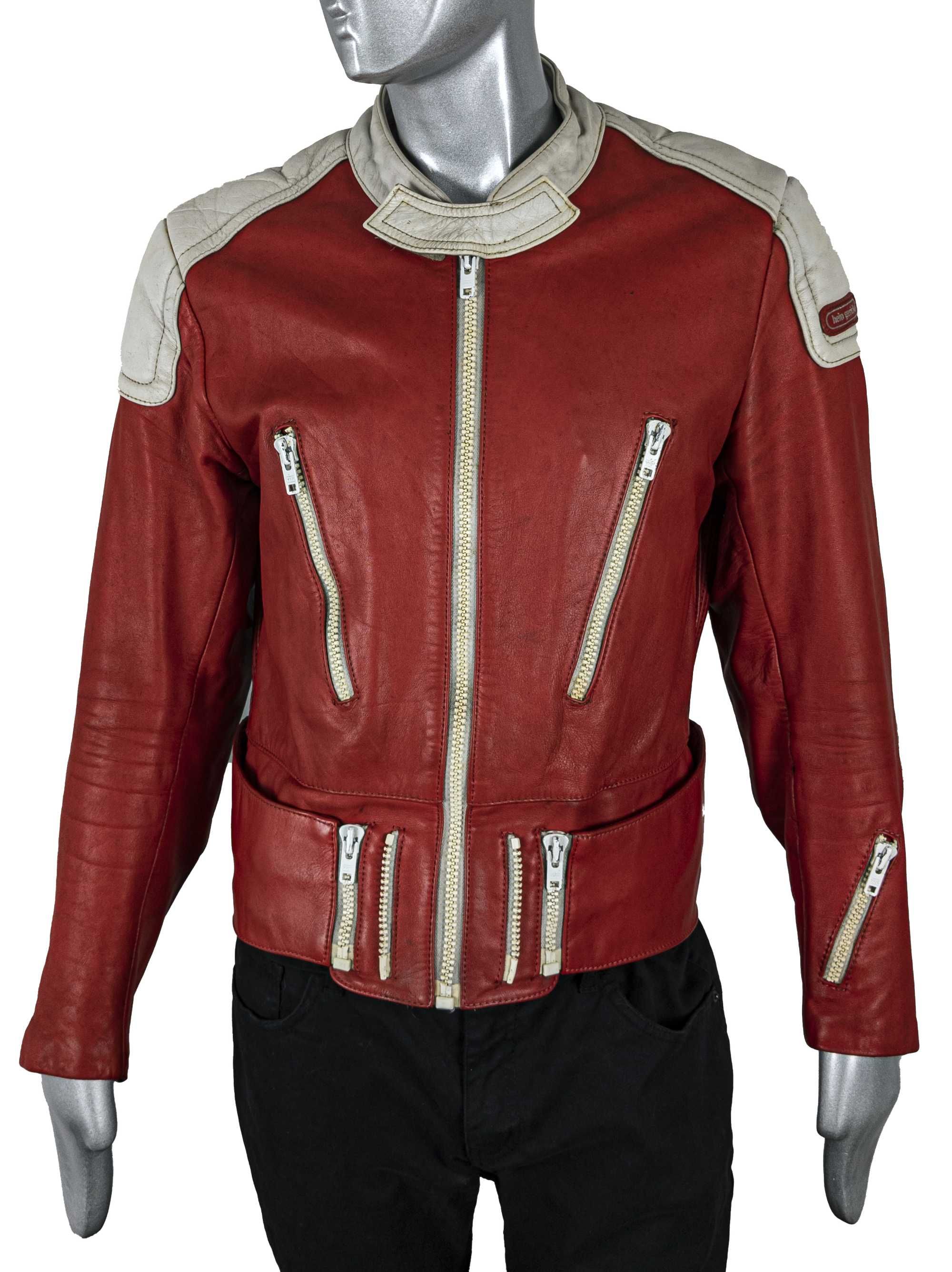 Hein gericke винтажная вишневая байкерская куртка 1980-х годов