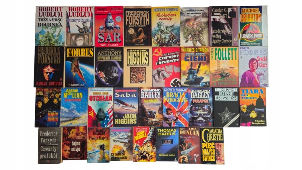 36x Forsyth Ludlum Bagley Jurassic Park Christie Harris Otchłań