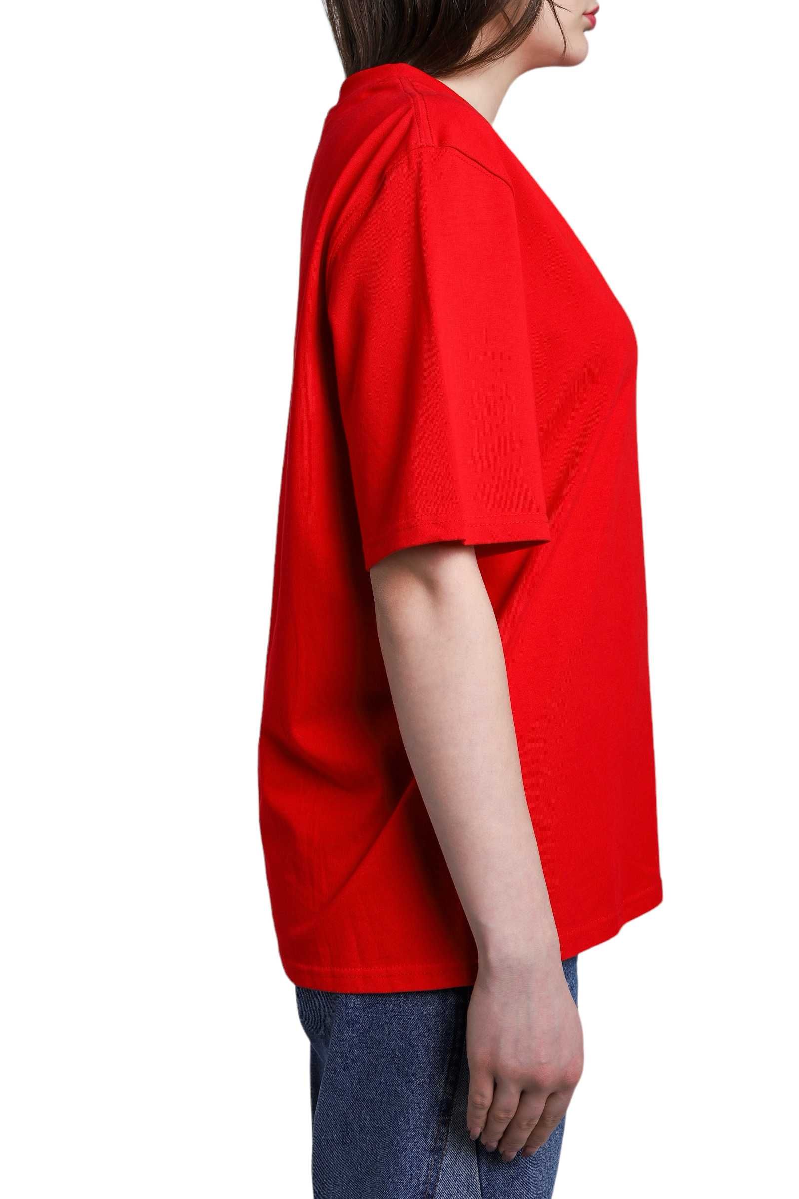Футболка AMI Paris Ami de Coeur Lurex T-Shirt Red