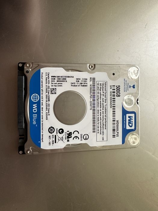 HDD Жесткий диск Western Digital 500 ГБ. WD500LPVX 2.5" SATAIII