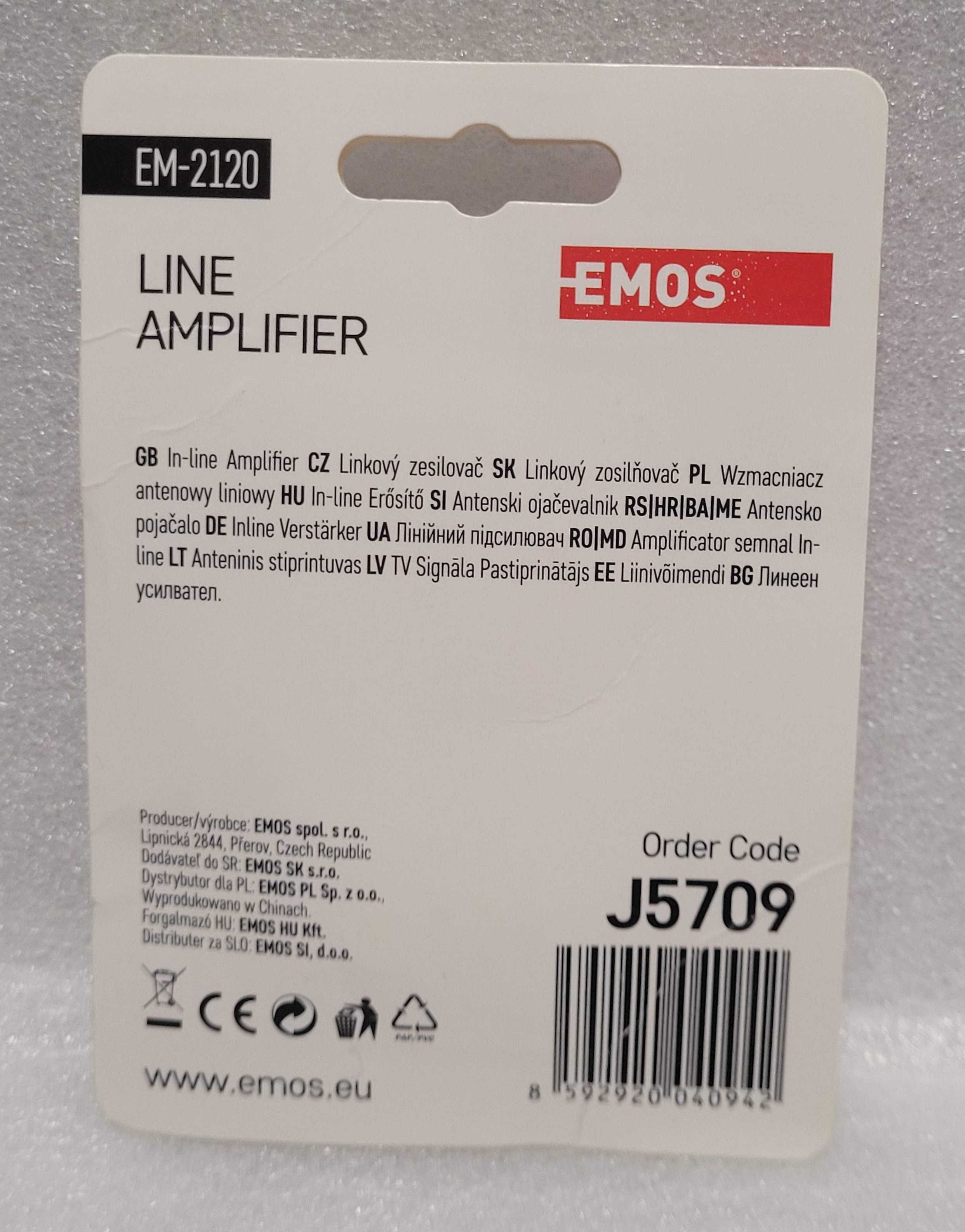 Emos Line Amplifier EM-2120 Liniowy wzmacniacz antenowy 20 dB