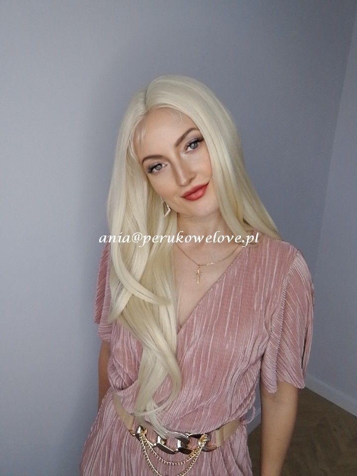 Peruka lace front blond włosy jak naturalne