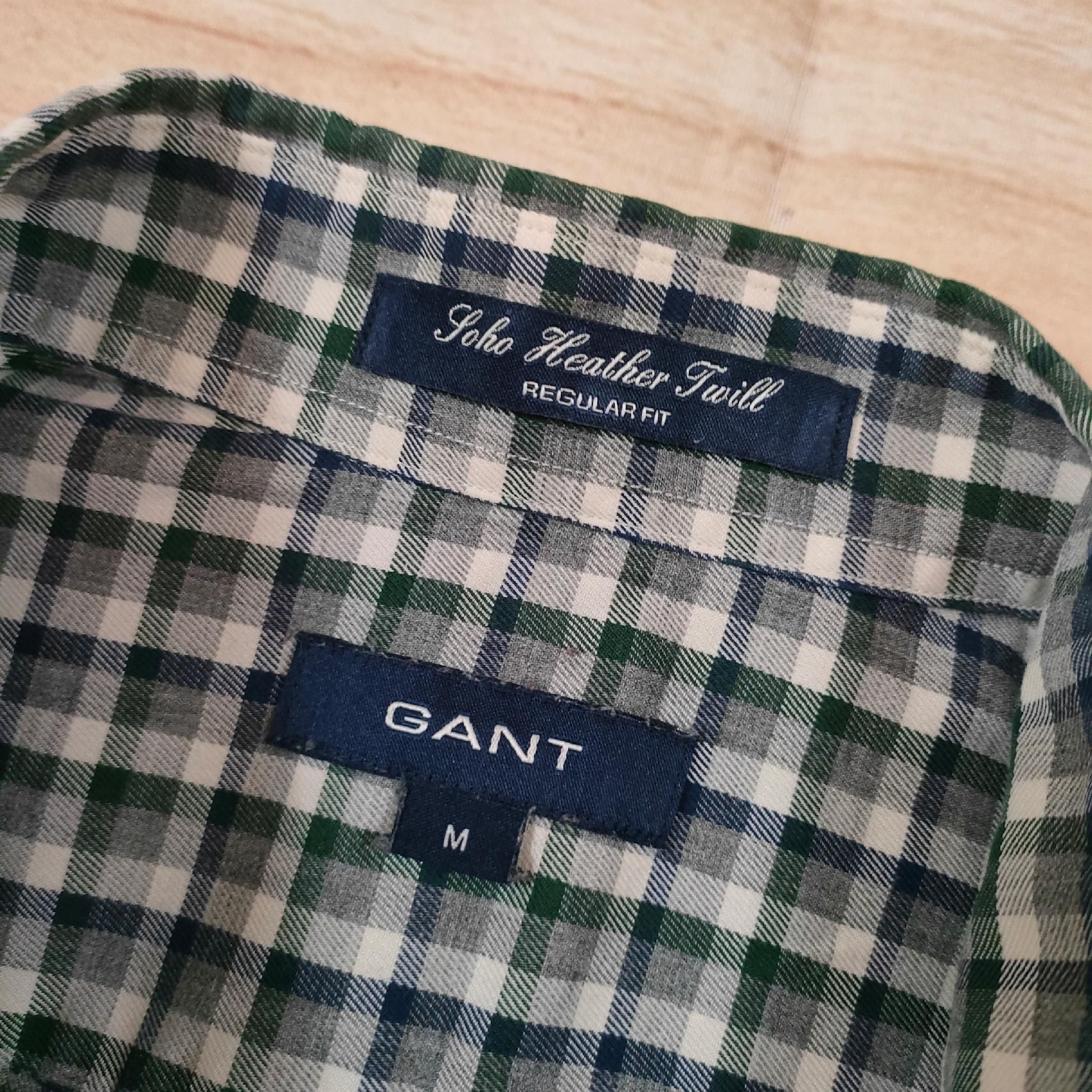 GANT Ioho Heather Twill Koszula w Kratkę Męska Logowana r. M