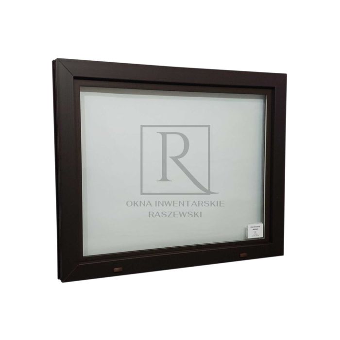 Białe Brązowe Okno PCV Inwentarskie Gospodarcze do Garażu Piwnicy