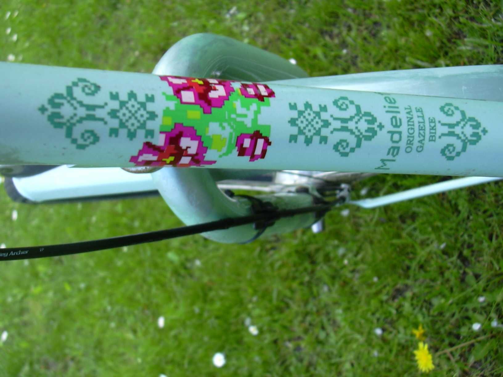 Gazelle-zielony rower retro 7-10 lat
