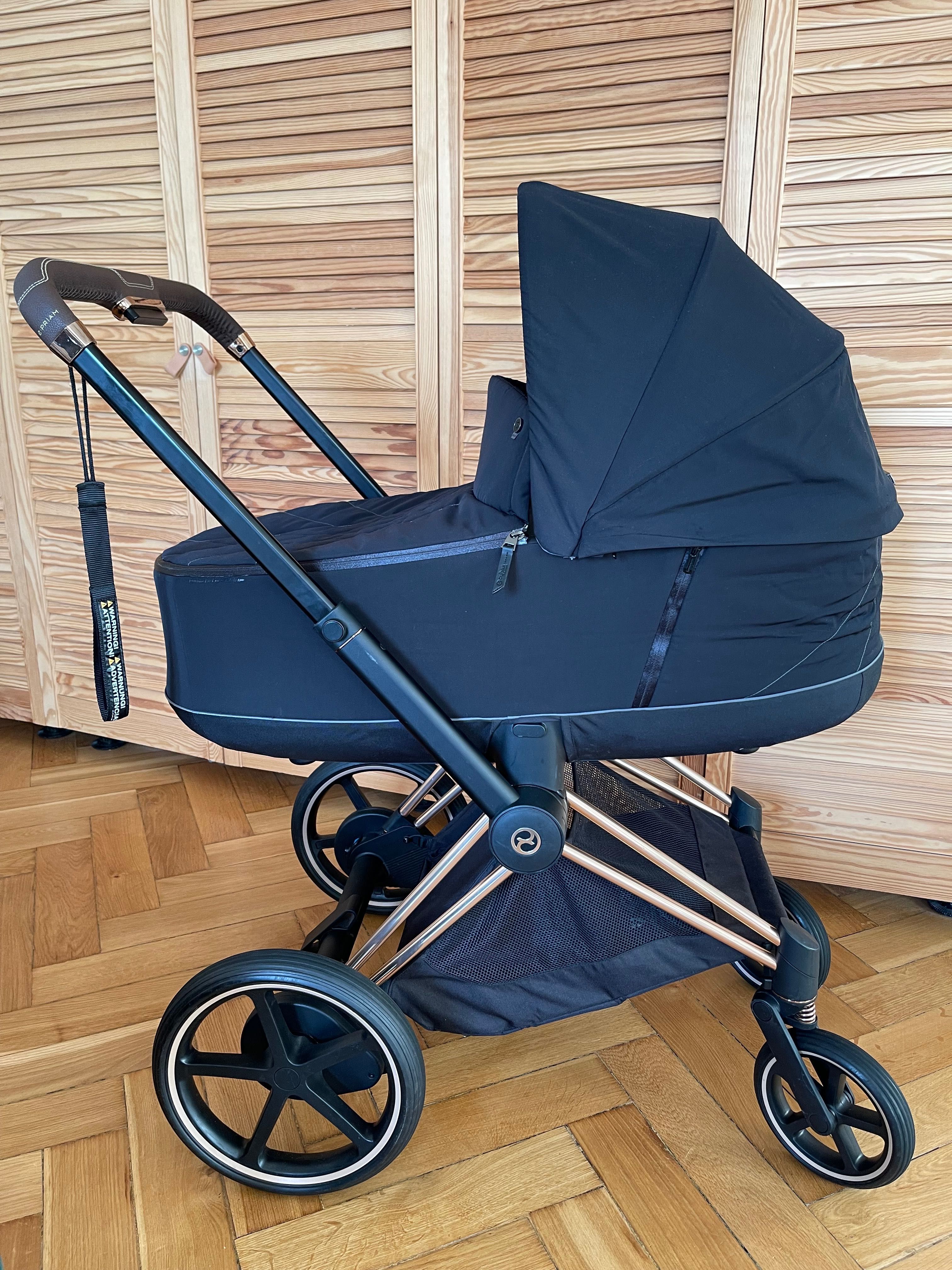 Wózek Cybex ePriam 2.0 gondola I spacerówka + akcesoria