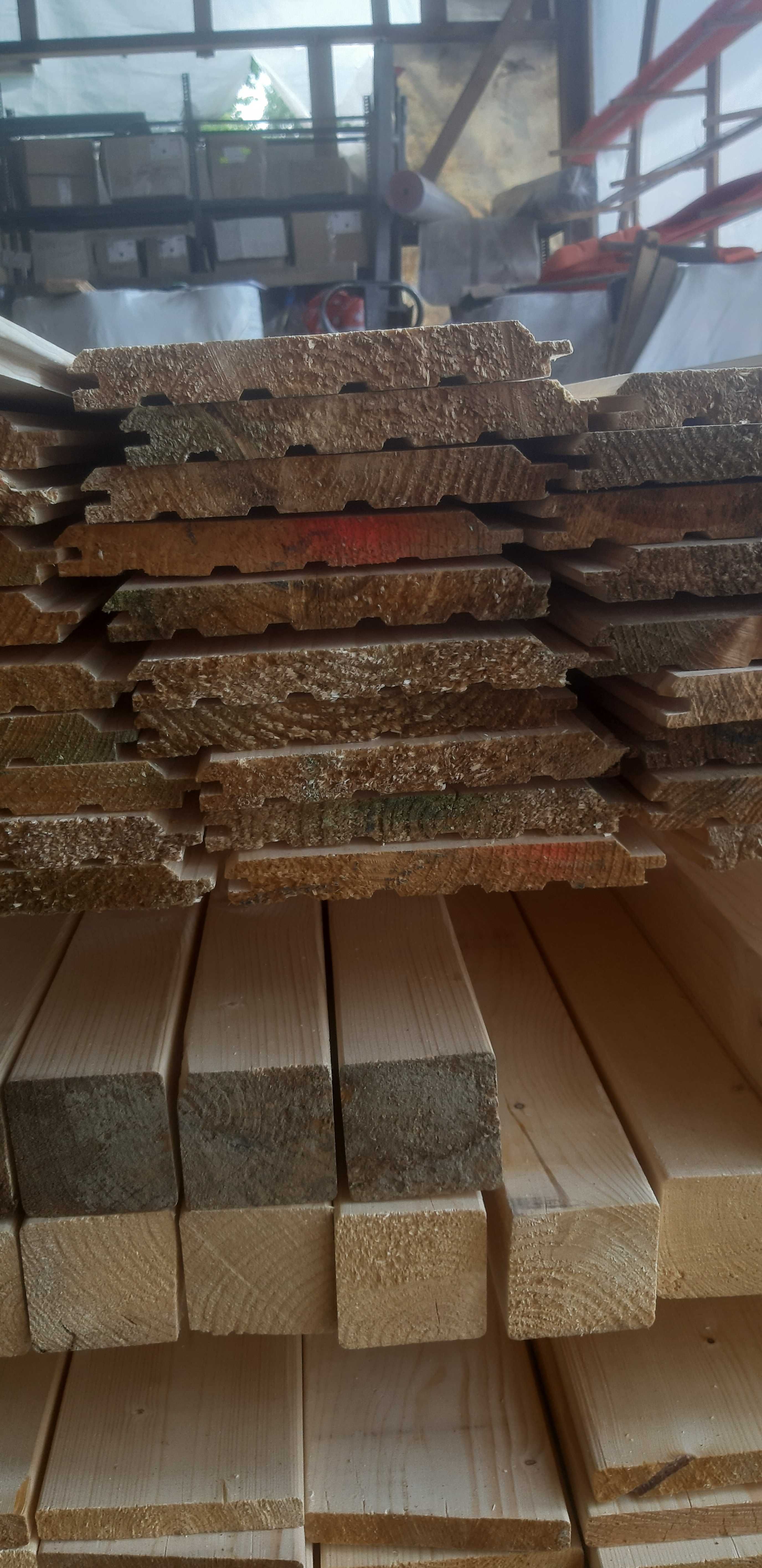 Deski elewacyjne suche strugane 21x190 mm w długości  4 i 5 metrów