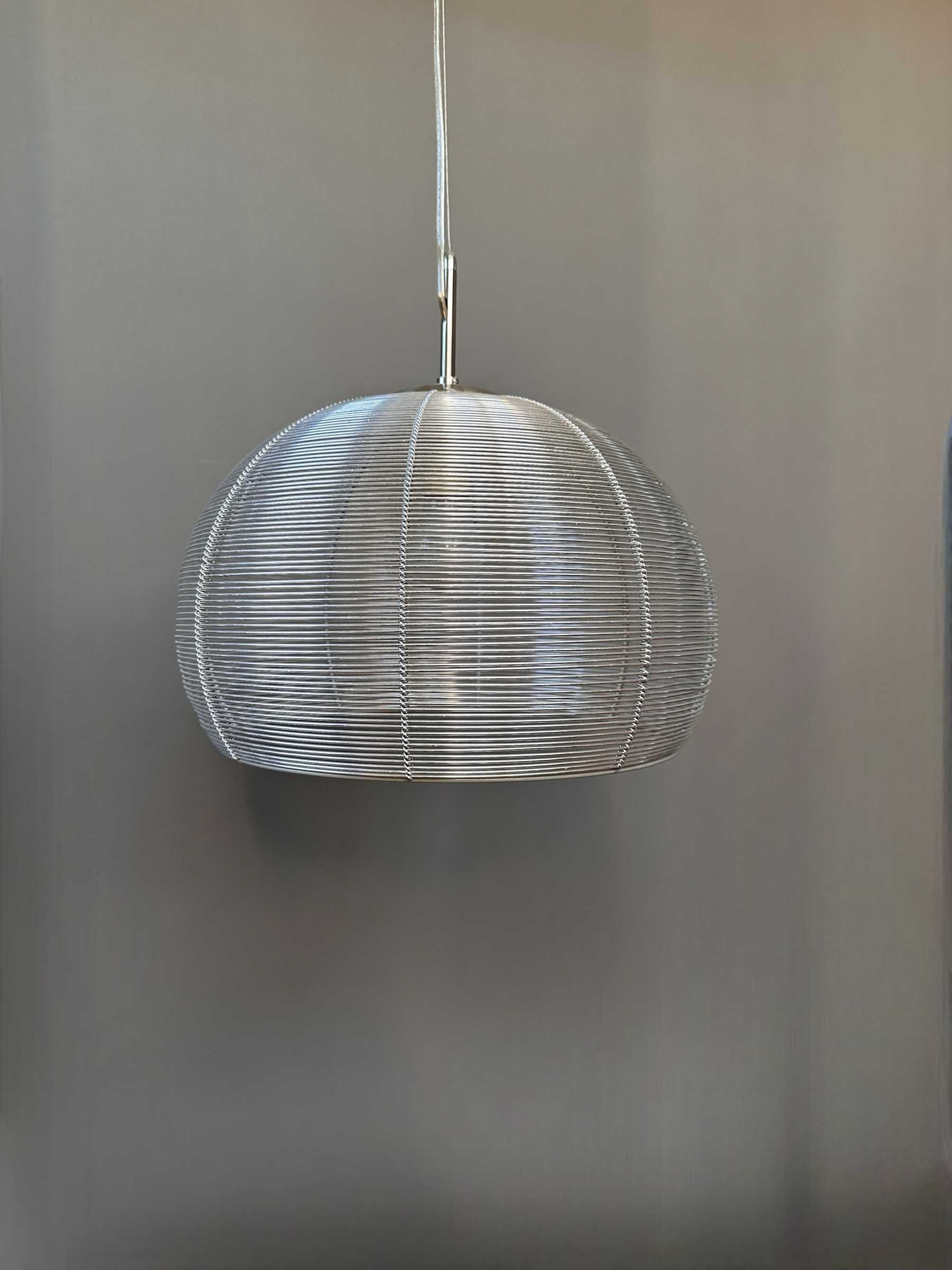 Lampa wisząca Vintage w stylu Space Age, metalowa, sprężyna Loft