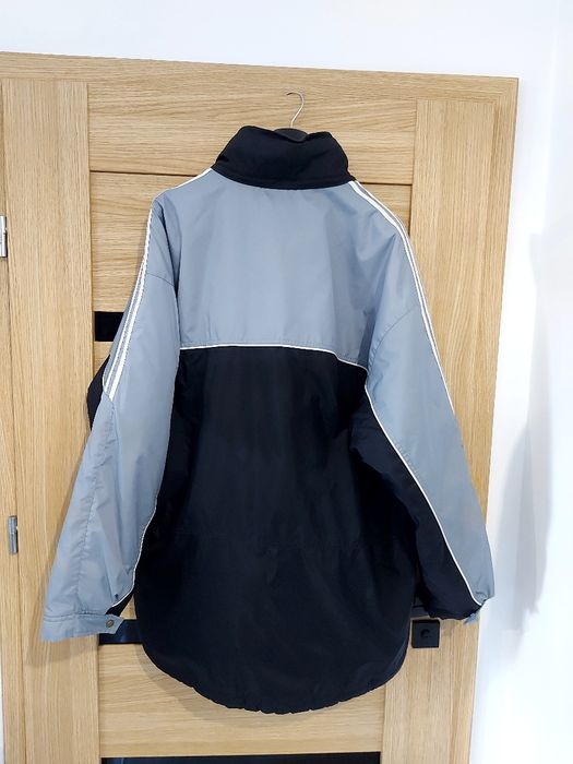Oryginalna kurtka Adidas ocieplana pikowana roz XL z kapturem modna