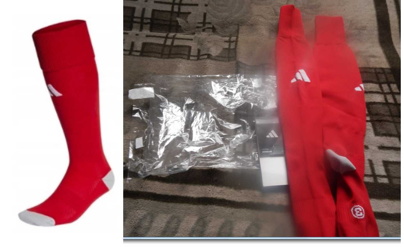 Wyprzedaż-> Getry piłkarskie adidas czerwony rozm. 40-42 ostatnie