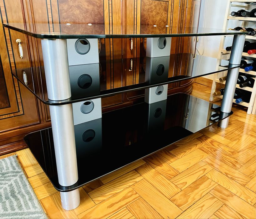 Móvel HiFi TV vidro temperado