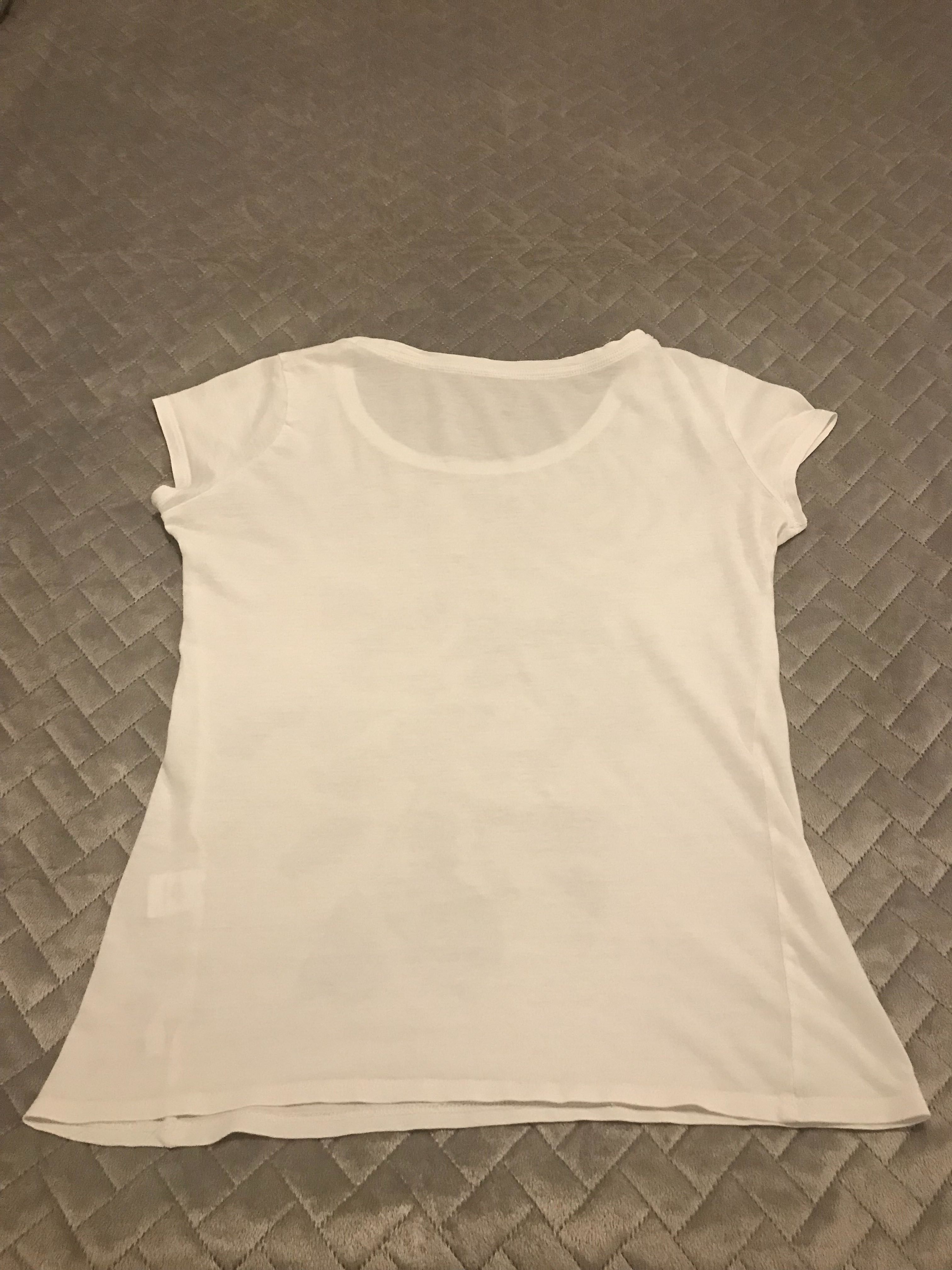 Biały T-shirt ze wzorem New York & Company rozm. XS