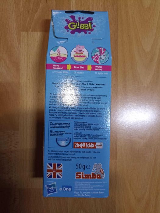 Masa żelkowa Glibbi proszek żelkowy do kąpieli Świnka Peppa