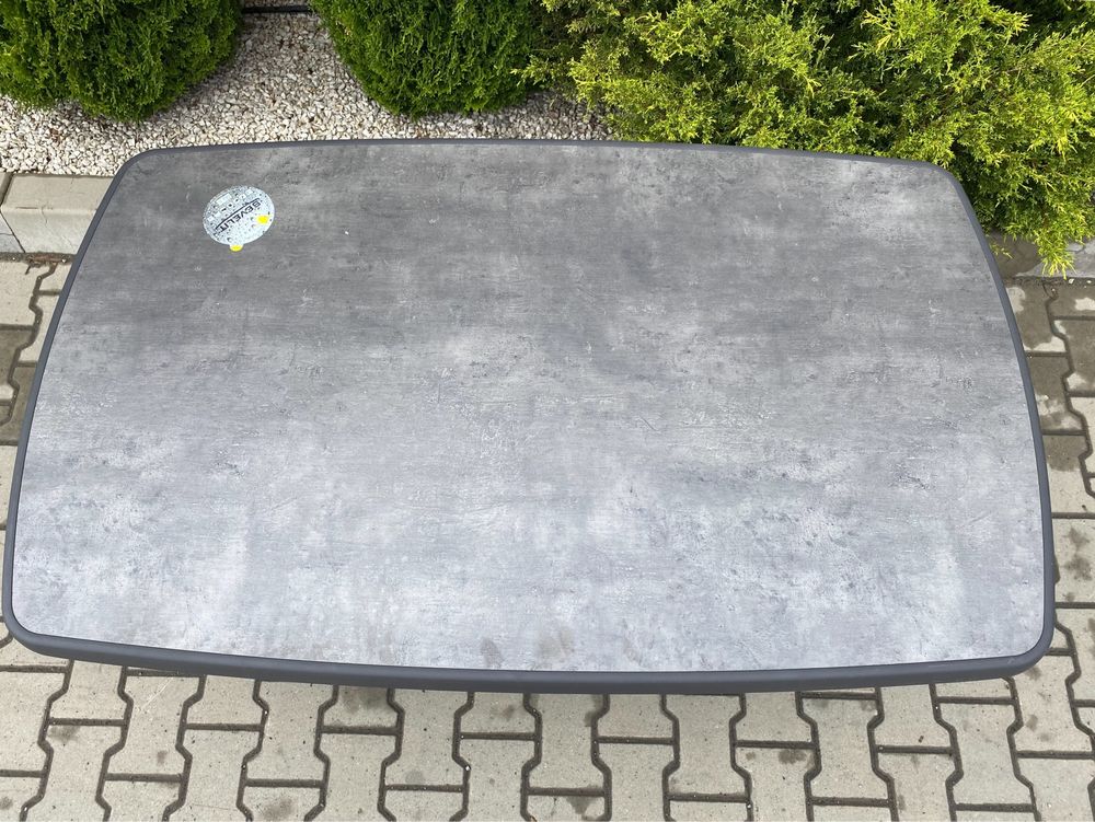 Stół ogrodowy 6 osobowy imitacja betonu 147cm x 87cm 72cm Loft Industr