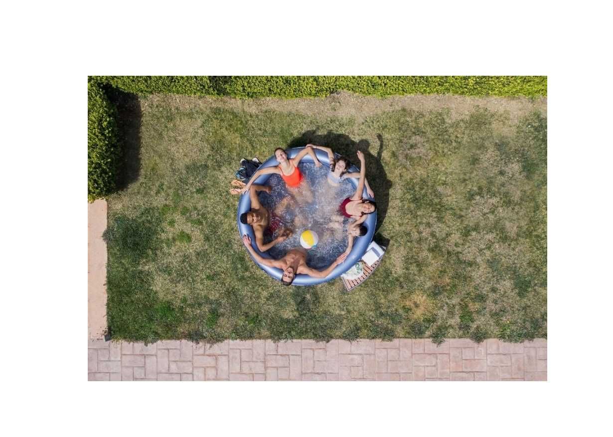 Duże Jacuzzi Ogrodowe 8 osobowe Mspa Bergen 224cm UVC Regulowane bąble