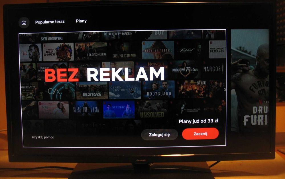 TV SMART , Led, Netflix, Prime Video , wbudowany dekoder DVB-T2