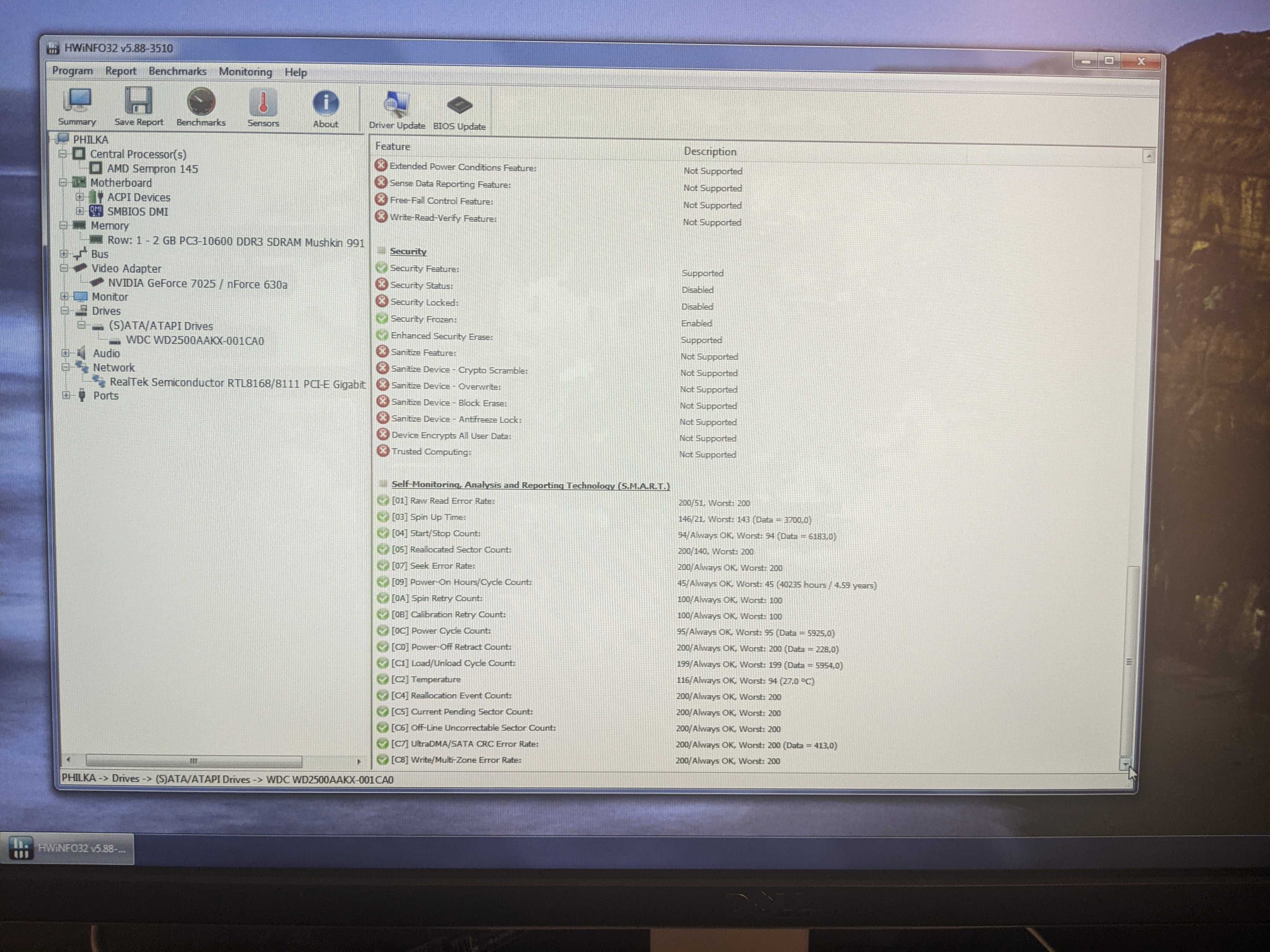 Системный блок на AMD Sempron 145 2800Mhz, 2Gb DDR3, WD 250Gb