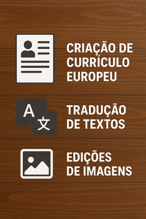 Edição e criação de curriculo e edição de imagem