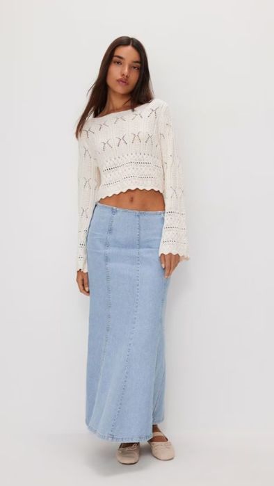 Spódnica maxi jeansowa nowa S/M Reserved