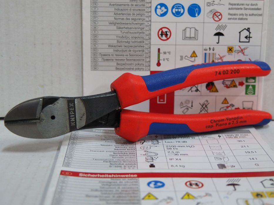 KNIPEX obcegi szczypce boczne 74.02.200 szczypce