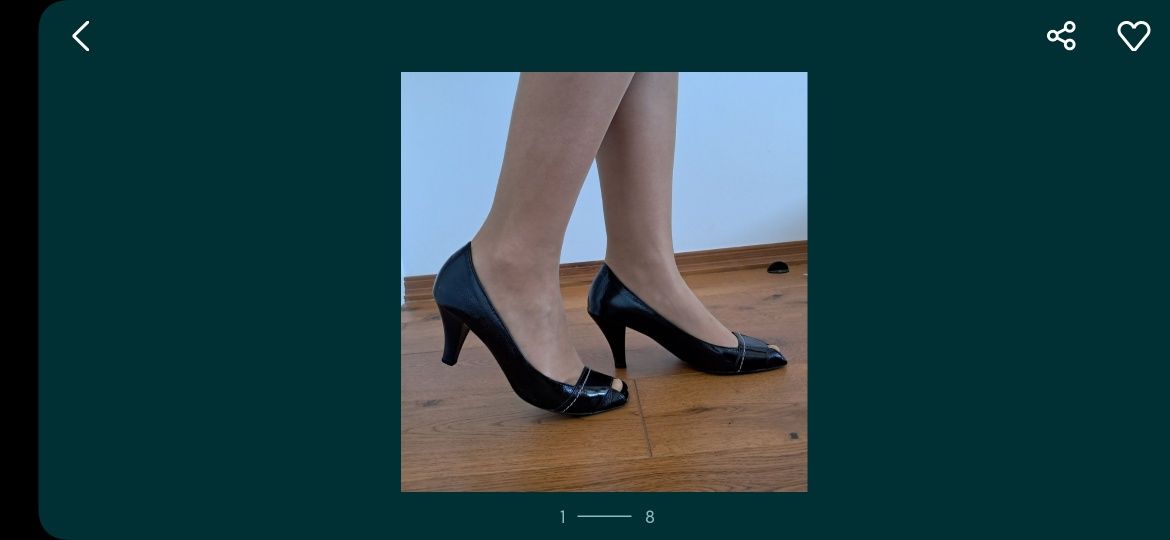Czółenka open toe 38,5