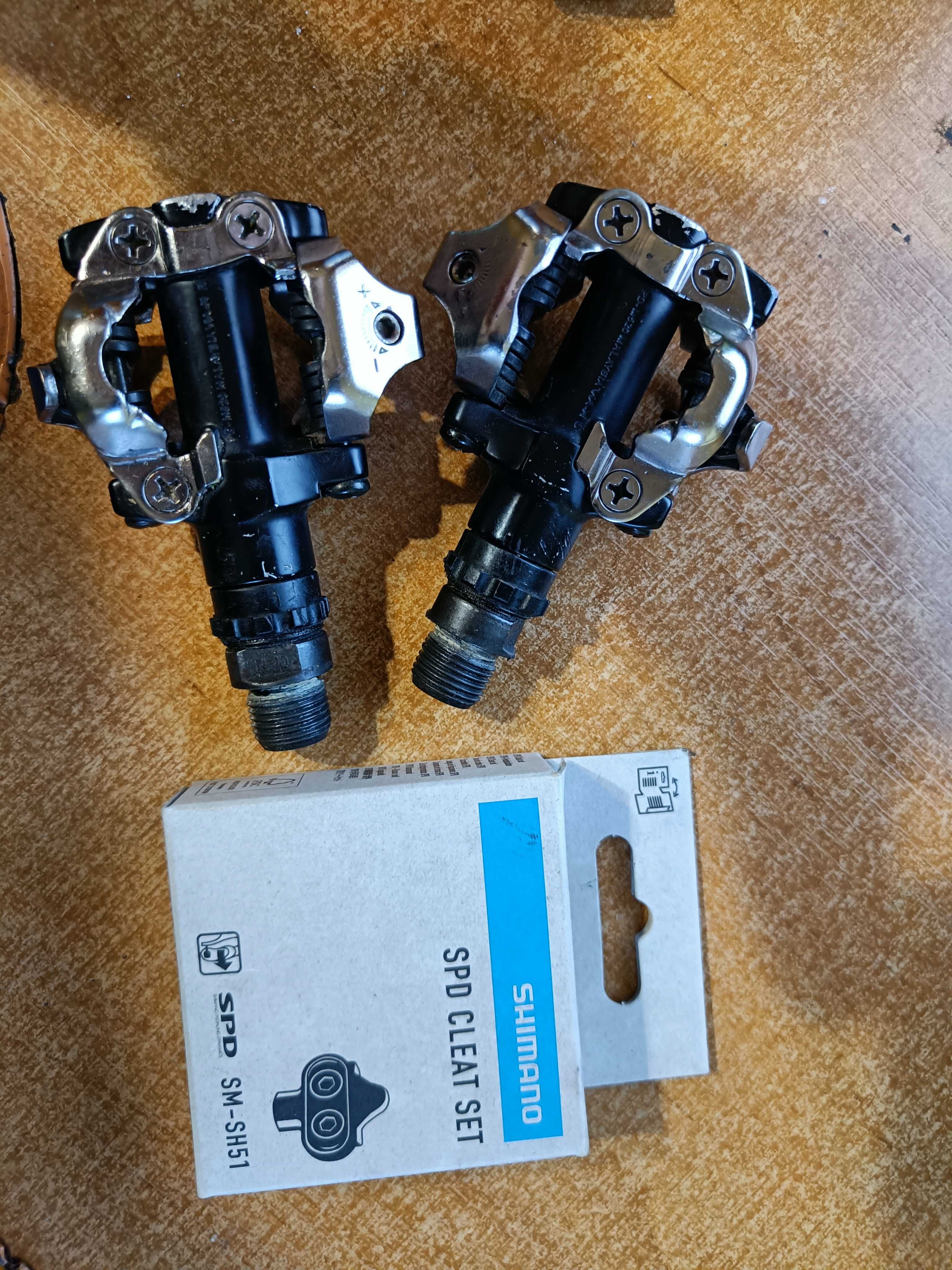 Pedały Spd Shimano SPD PD-M520  komplet z Blokami