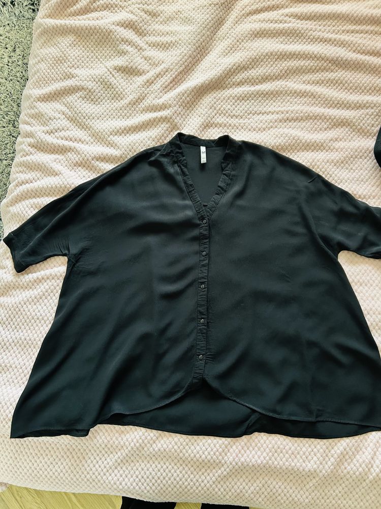 Czarna koszula oversize / zara