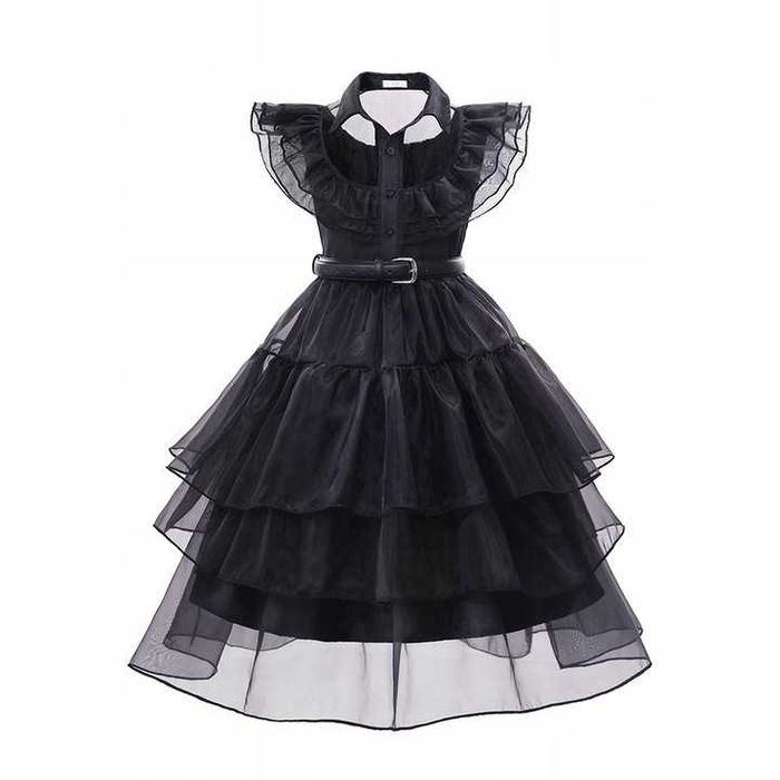 Strój kostium sukienka przebranie na bal Wednesday Adams r. L 134/140