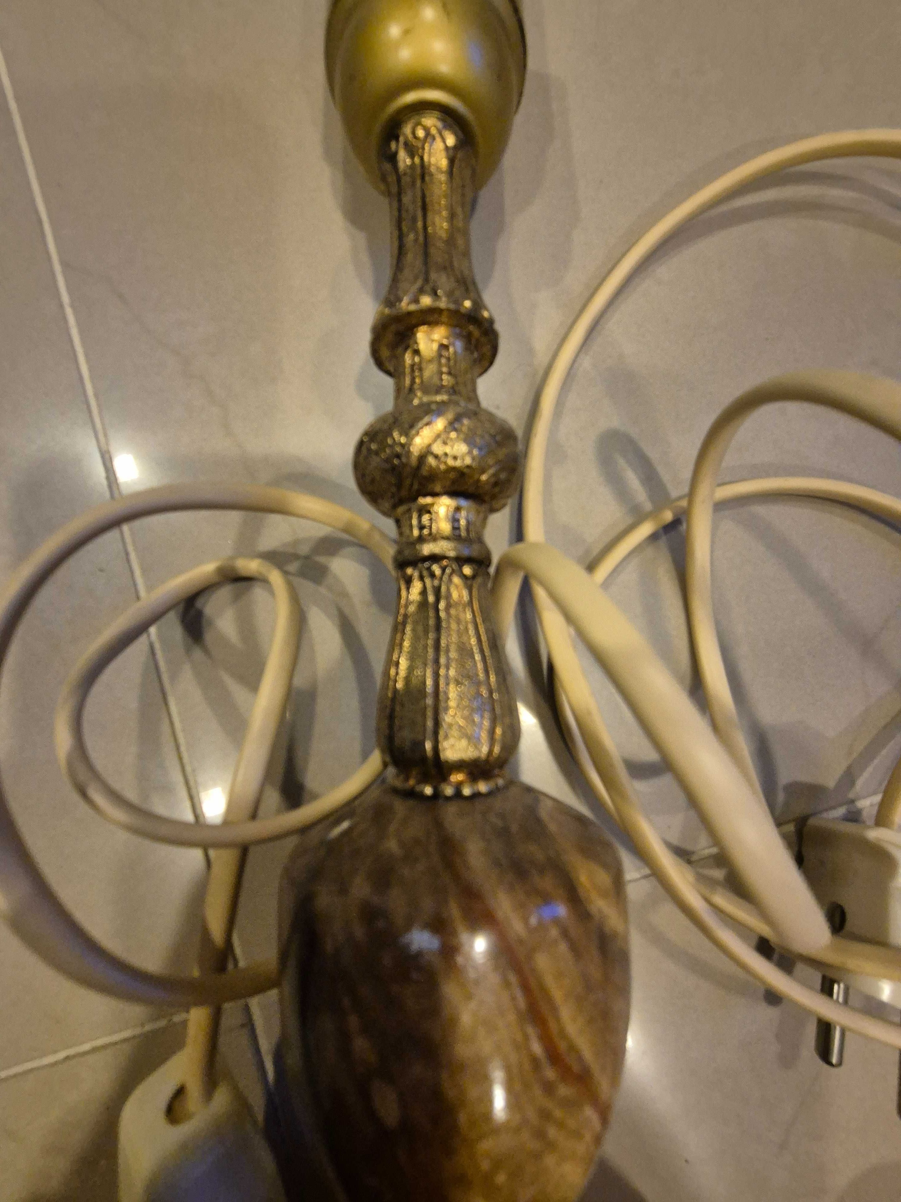 Lampa antyk stara marmur mosiądz
