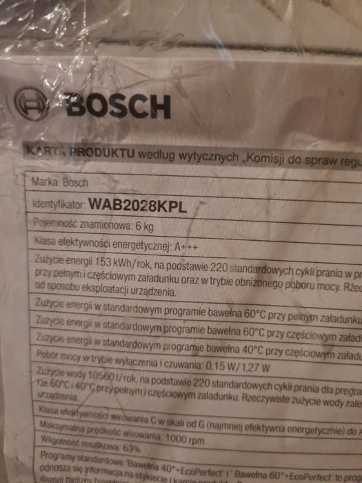 Пральна машина Bosch wab2028kpl Нова