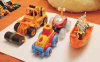 samochody pojazdy zabawki dla dzieci 4 sztuki walec łódź traktor