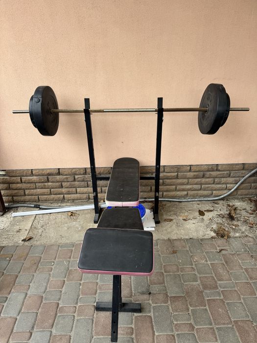 Тренувальний набір. Штангі, гантелі, лава. Самовивіз.