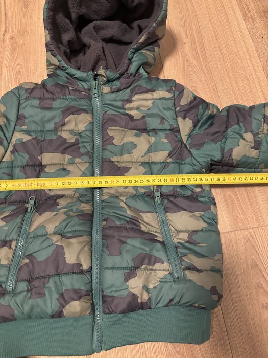 Kurtka zimowa chłopięca polar ciepła ocieplana Pepco 122 moro zielony