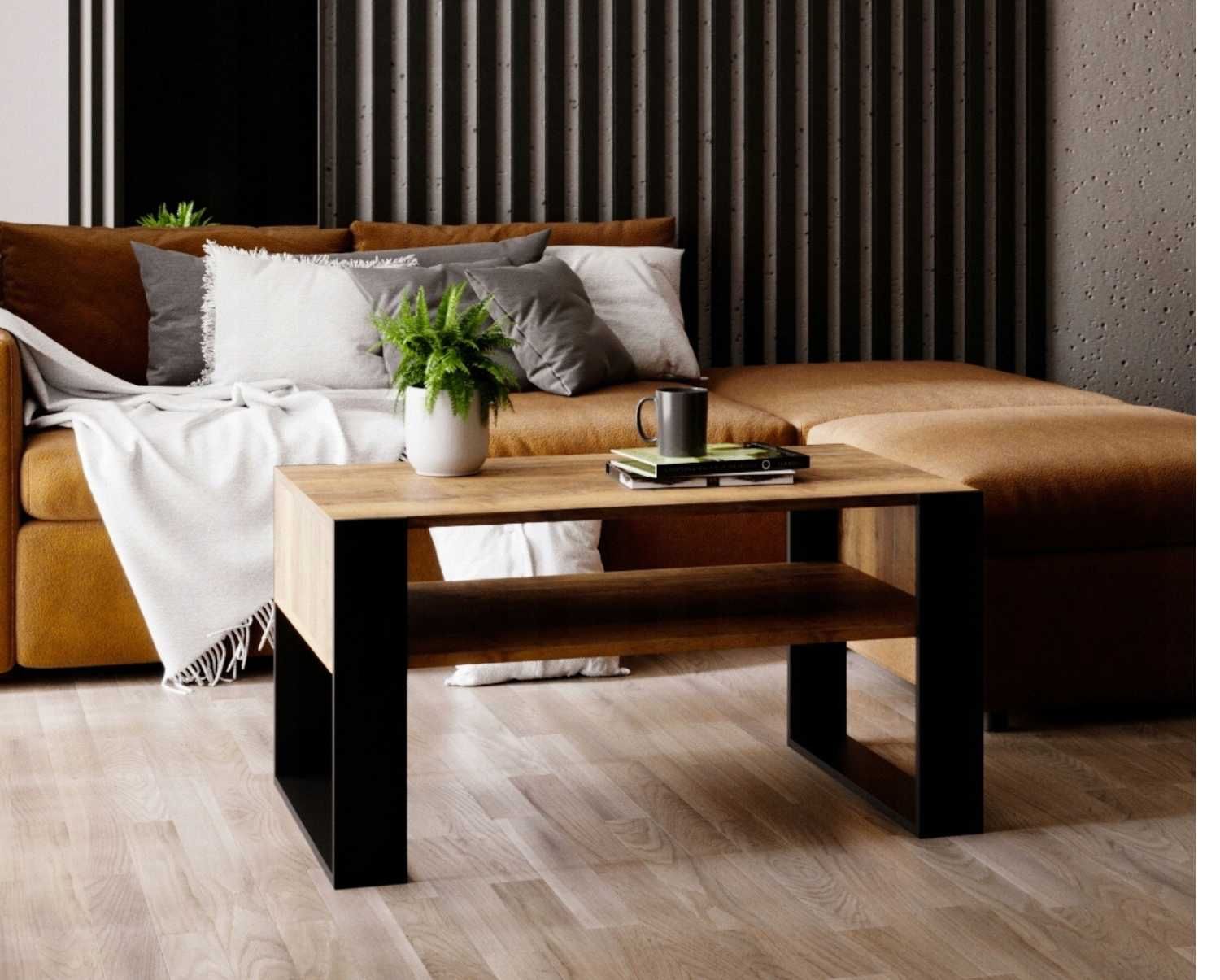 Stolik kawowy KARO ława loft retro Dąb Egger stół stolik