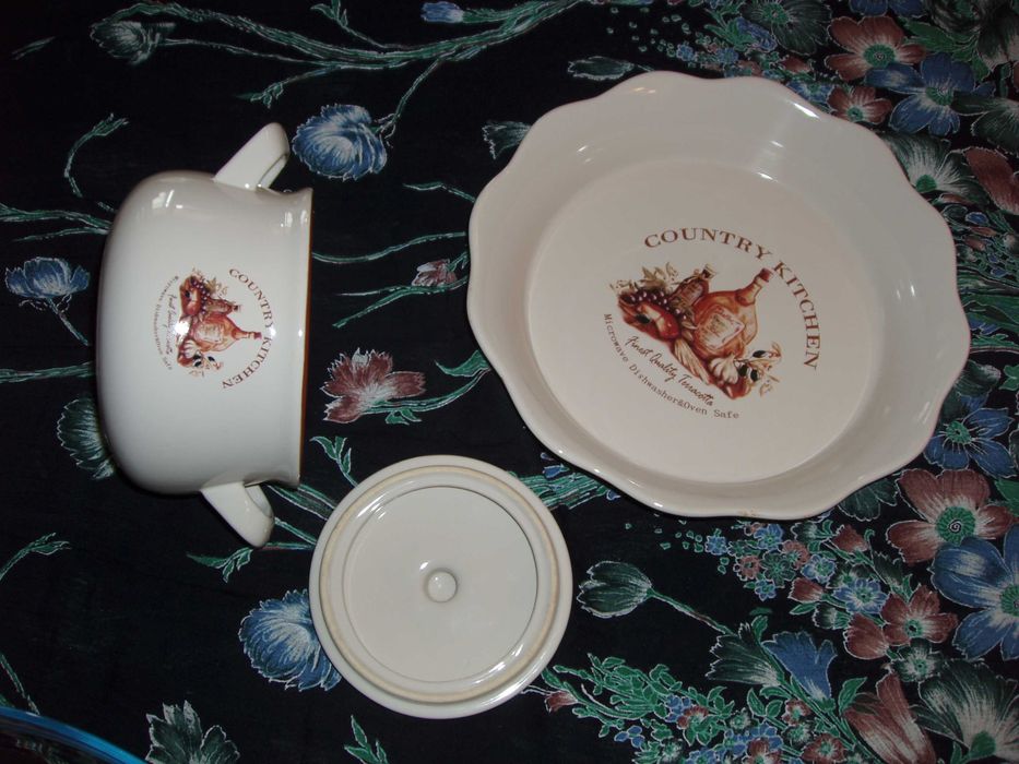 жаростійка керамічна форма для запікання 26 см і керамічна кастрюлька