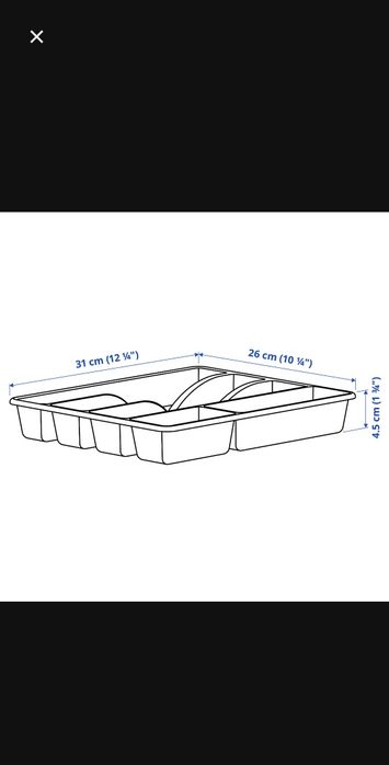 Wkład do szuflady na sztućce ikea