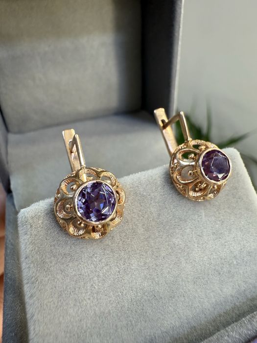 Золотые серьги 583 пробы СЮЗ