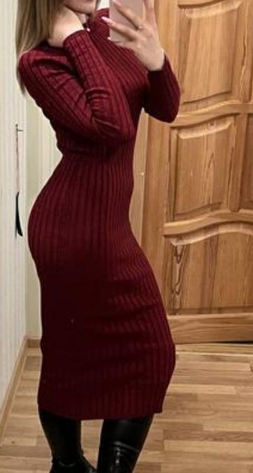 Плаття в рубчик з люрексом