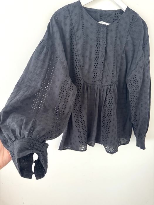 H&M haftowana bluzka oversize Boho