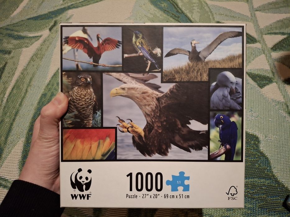 Puzzle WWF Ptaki 1000 elementów gatunki (brakujące)