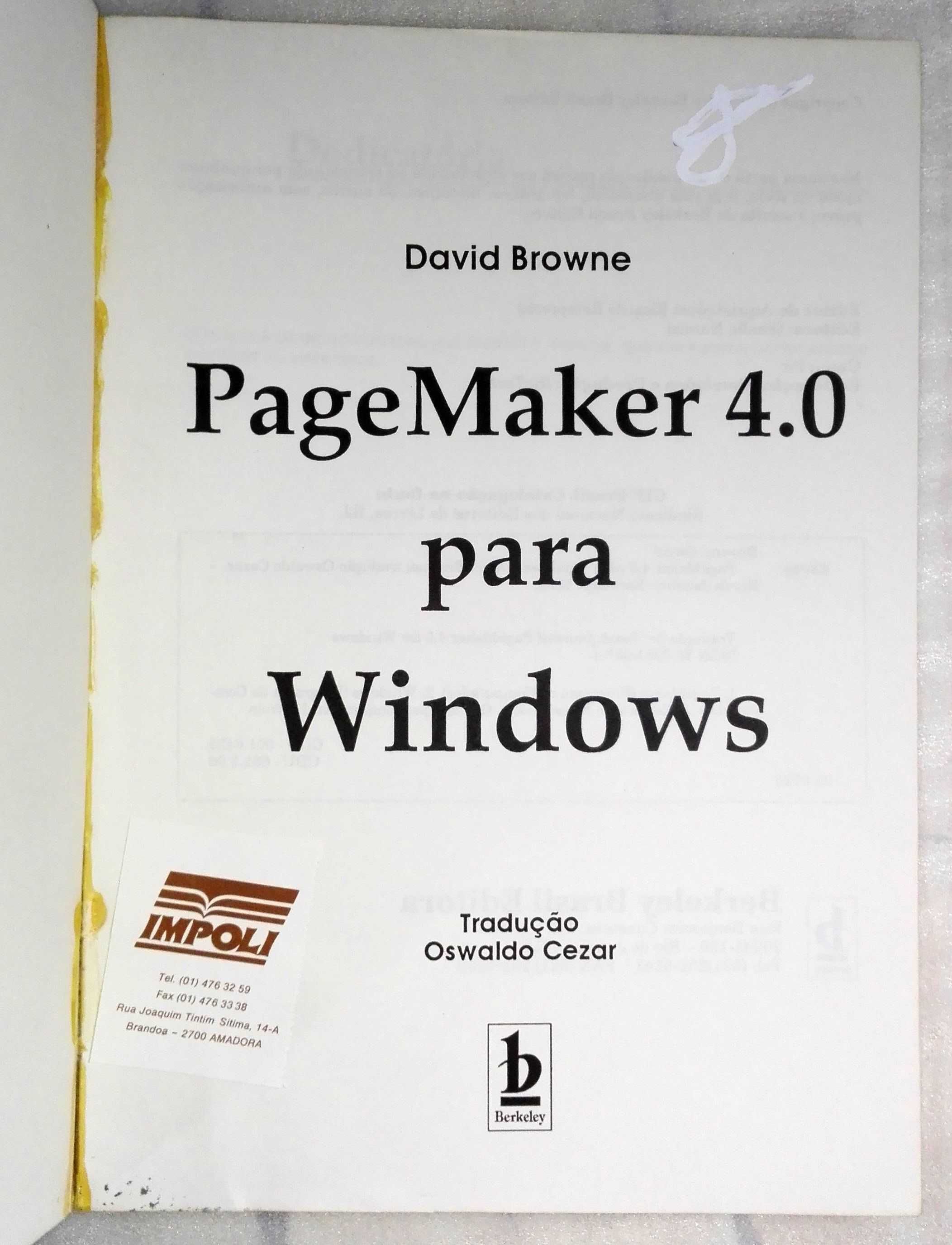 Livro PageMaker 4.0 para Windows